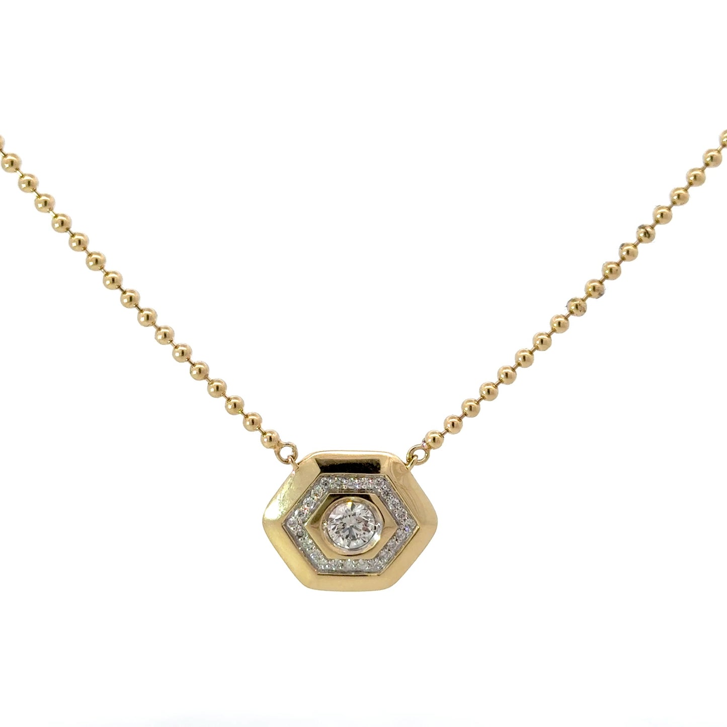 Elegant Hexagonal Pendant Necklace - C16138