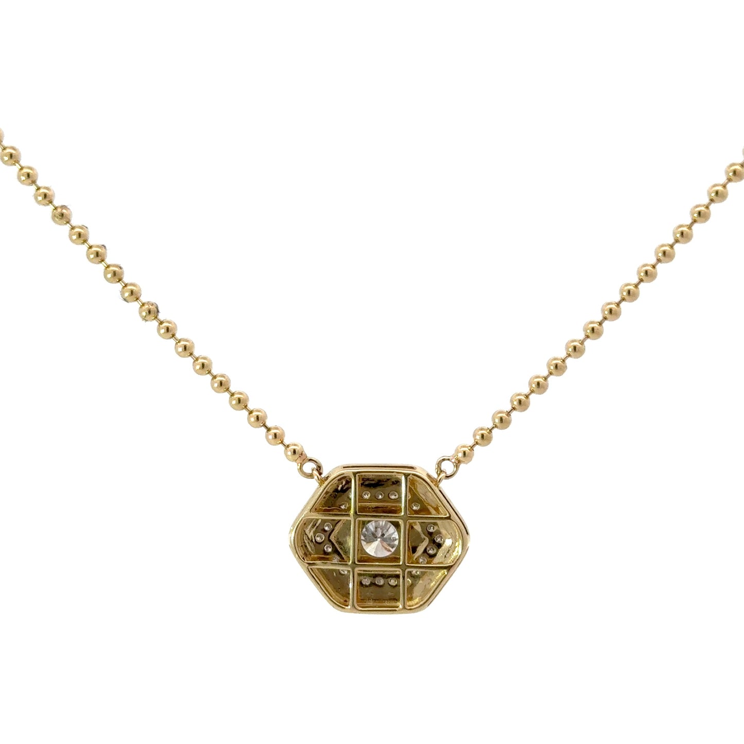Elegant Hexagonal Pendant Necklace - C16138