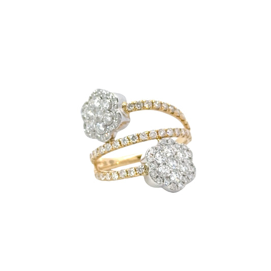 Elegant Diamond Flower Ring - C14245