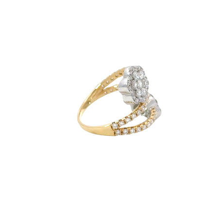 Elegant Diamond Flower Ring - C14245