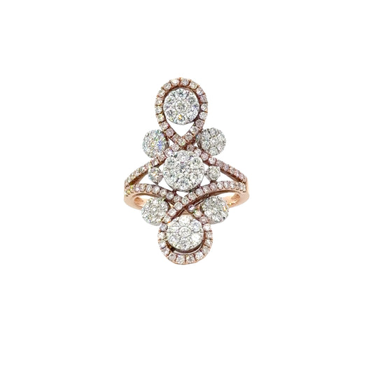 Elegant Diamond Cluster Ring - B99120