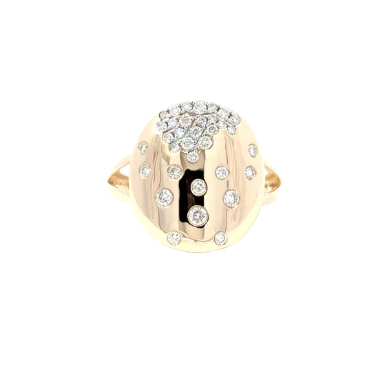 Diamond Encrusted Gold Ring - C14385