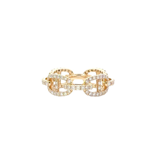 Elegant Gold Diamond Ring - B99715