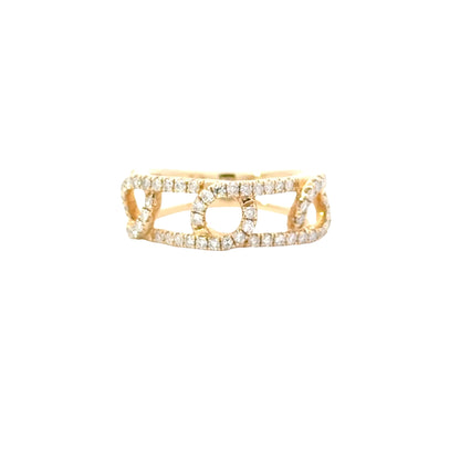 Elegant Gold Diamond Ring - B99714