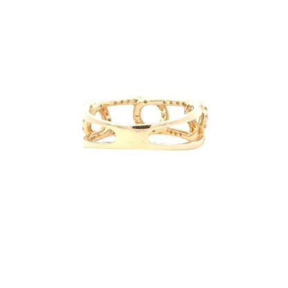 Elegant Gold Diamond Ring - B99714