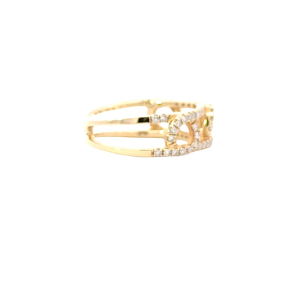 Elegant Gold Diamond Ring - B99714