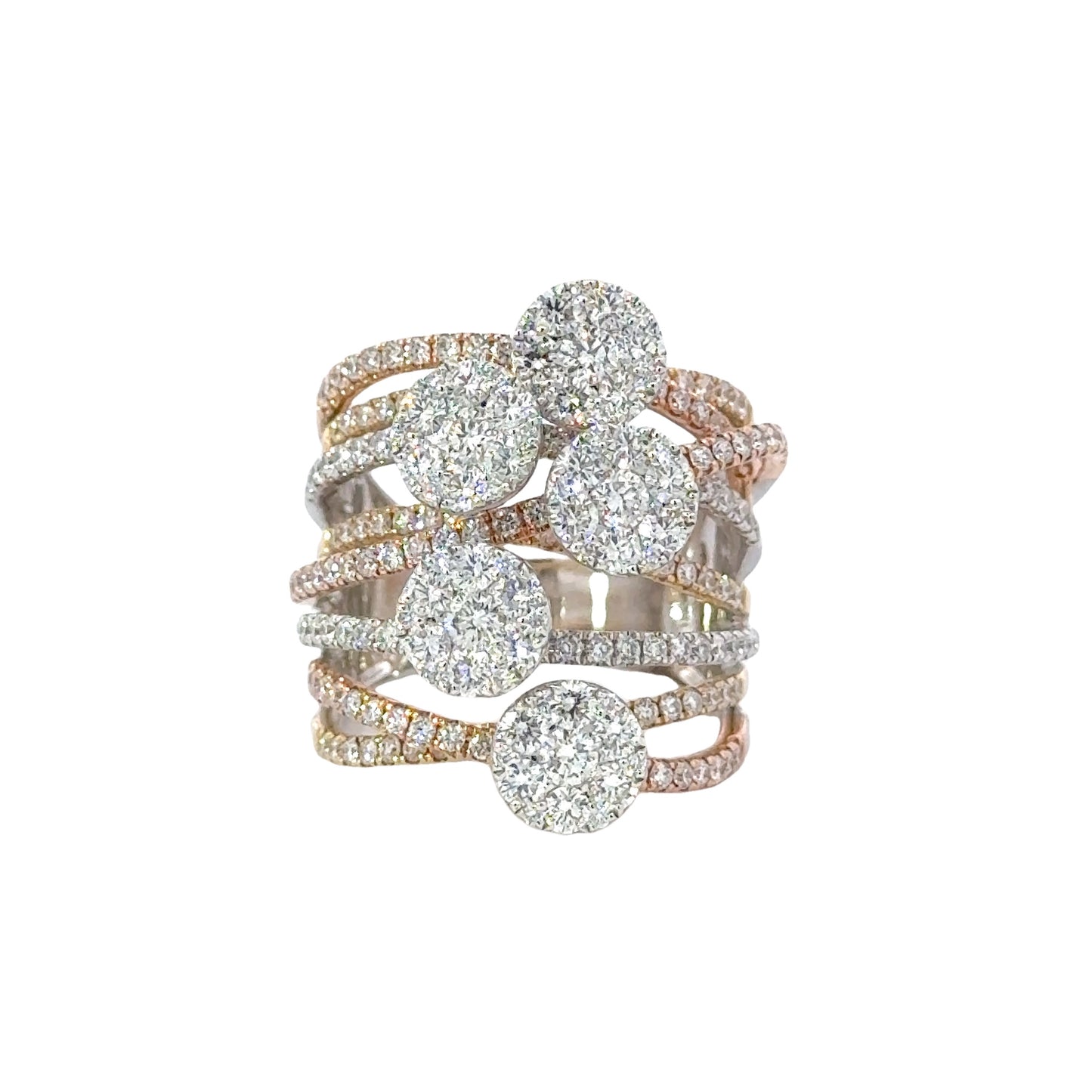 Elegant Multi-Band Diamond Ring - B99273