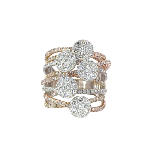 Elegant Multi-Band Diamond Ring - B99273