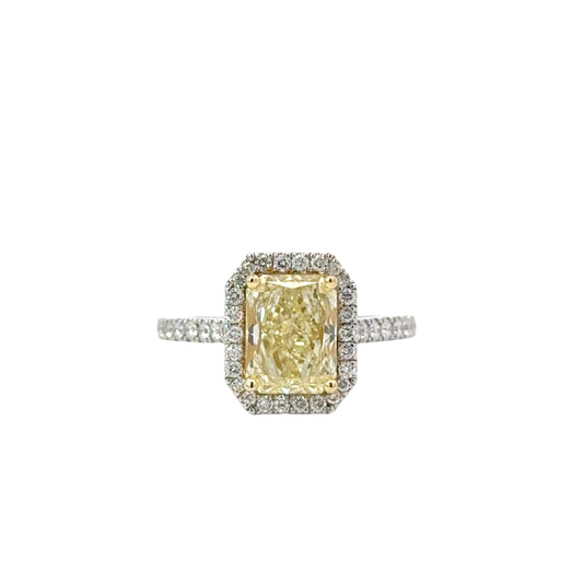 Elegant Yellow Diamond Ring b90586