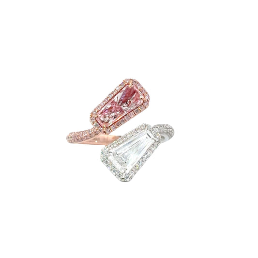 Pink Diamond Bypass Ring - C14901