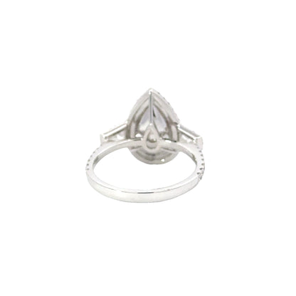 Teardrop Green Diamond Ring - C14896