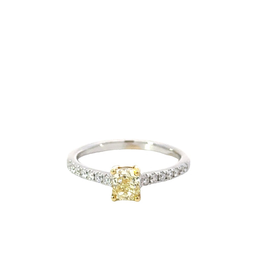 Elegant Yellow Diamond Ring - C13118