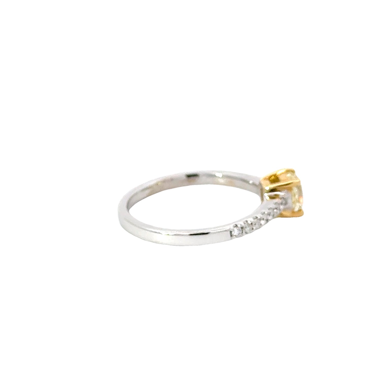 Elegant Yellow Diamond Ring - C13118