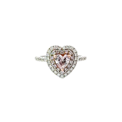 Elegant Heart-Shaped Diamond Ring - B95923