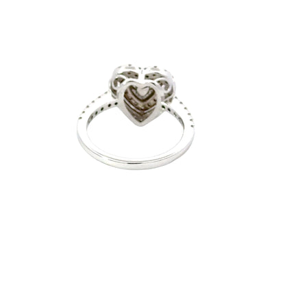 Elegant Heart-Shaped Diamond Ring - B95923