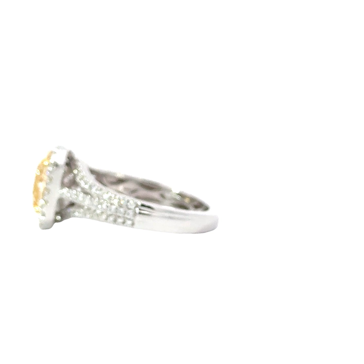 Elegant Yellow Diamond Ring - C15651