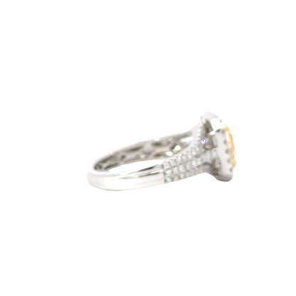 Elegant Yellow Diamond Ring - C15651