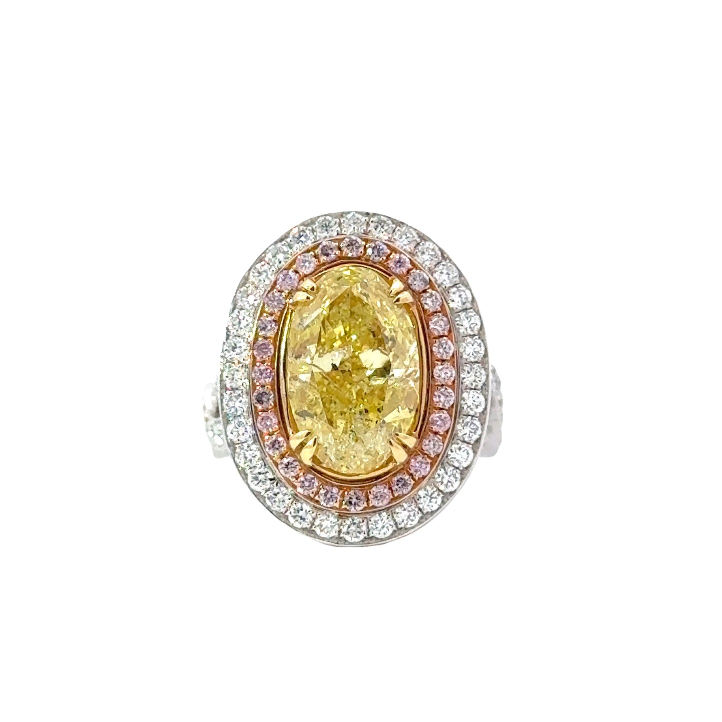 Elegant Yellow Diamond Ring - C15680