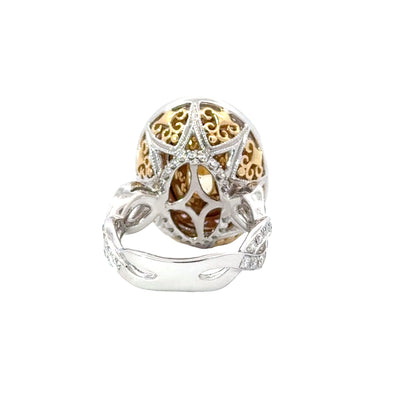 Elegant Yellow Diamond Ring - C15680