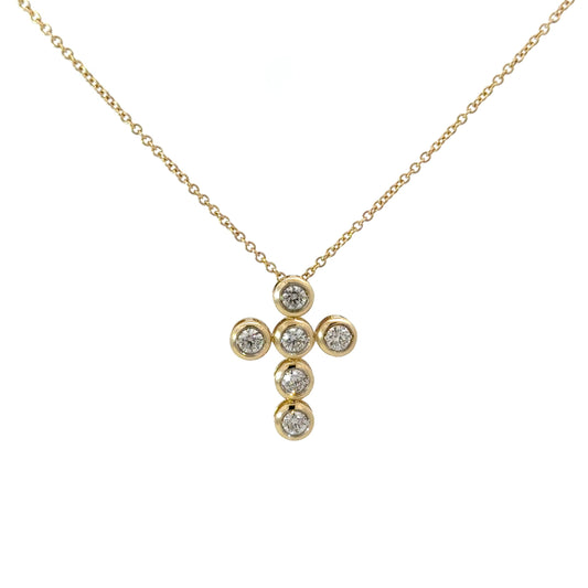 Elegant Gold Cross Pendant - C16085