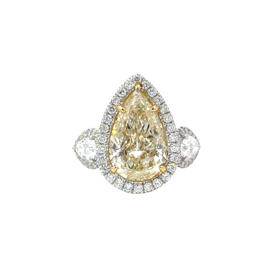 Elegant Pear-Shaped Diamond Ring - C14529