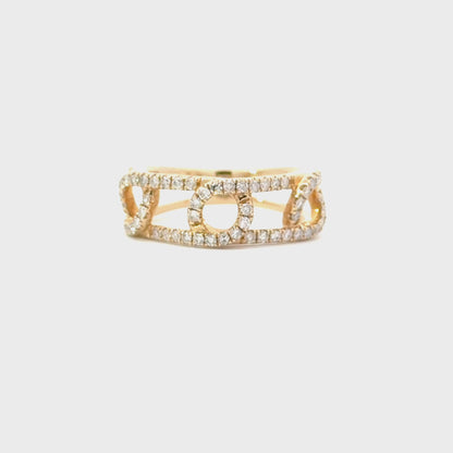 Elegant Gold Diamond Ring - B99714