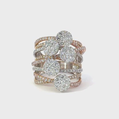 Elegant Multi-Band Diamond Ring - B99273