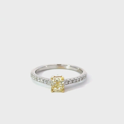 Elegant Yellow Diamond Ring - C13118